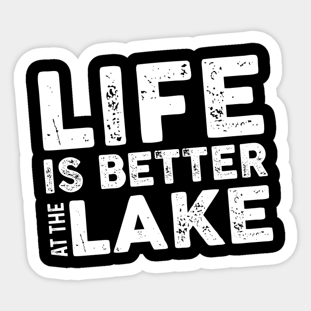 Lake is My Happy Place The Lake Life Casual Sticker by admeral